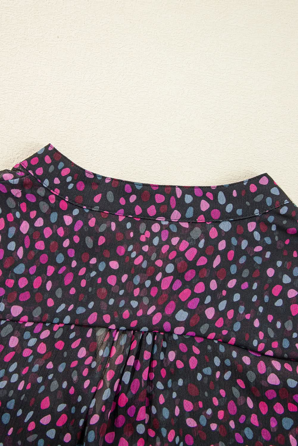 Grape Wine Polka Dot Printed Buttoned Casual Shirt - Love Salve